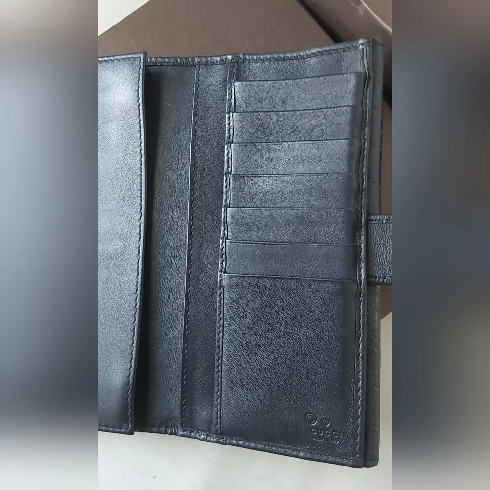 MICROGUCCISSIMA SOFT‎  CODE  449393- BMJ- 2773 MARGAUX BLUE WALLET - Picture 2 of 6